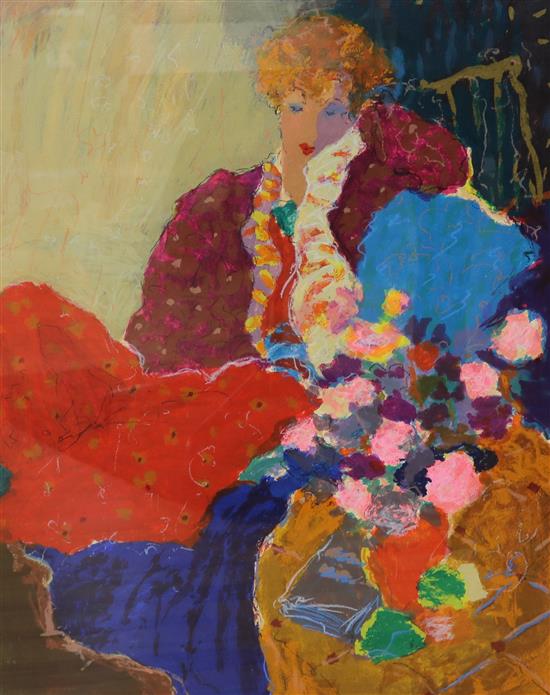 Fairchild, artist proof print, Pink Roses, signed in pencil, 81 x 63cm